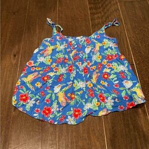 blue floral tank top